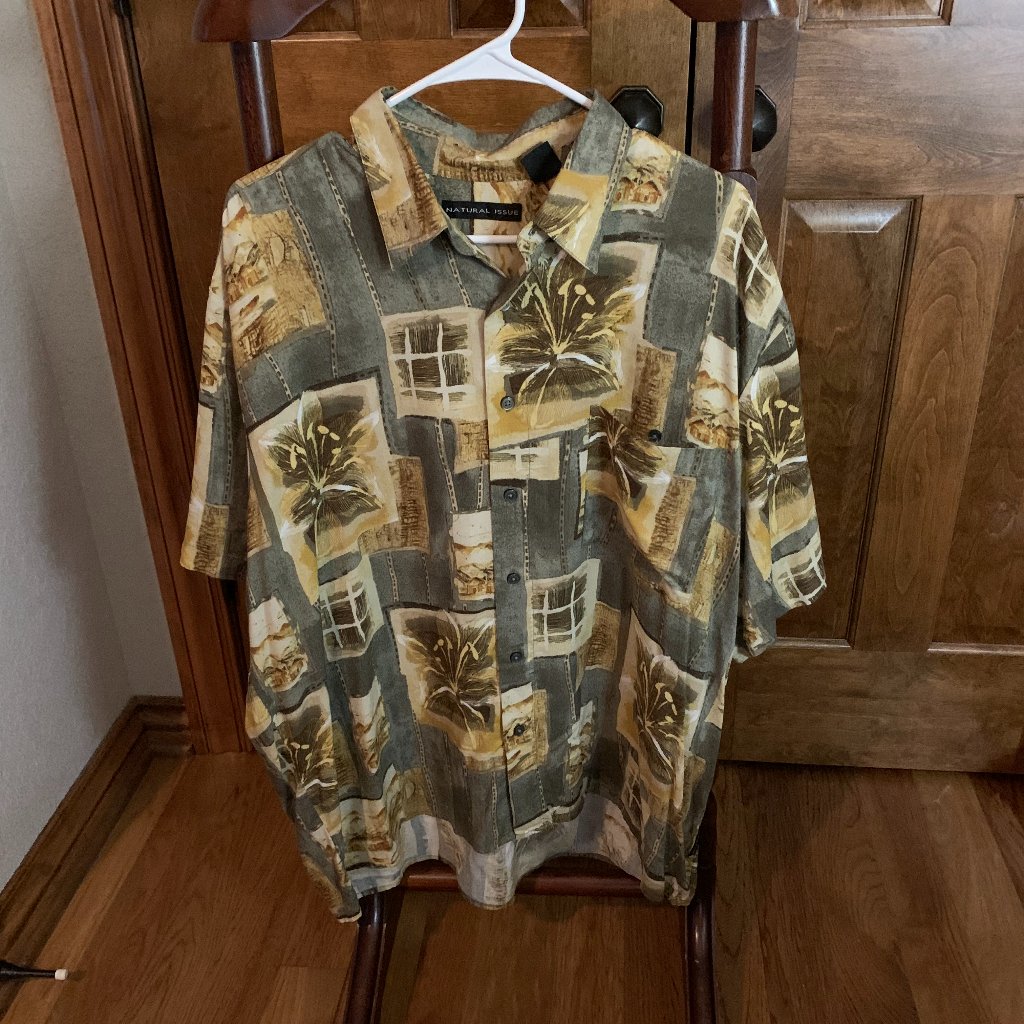 Natural Issue Men's Casual Button Up Shirt - Size Xl
